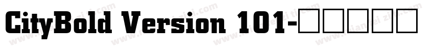 CityBold Version 101字体转换